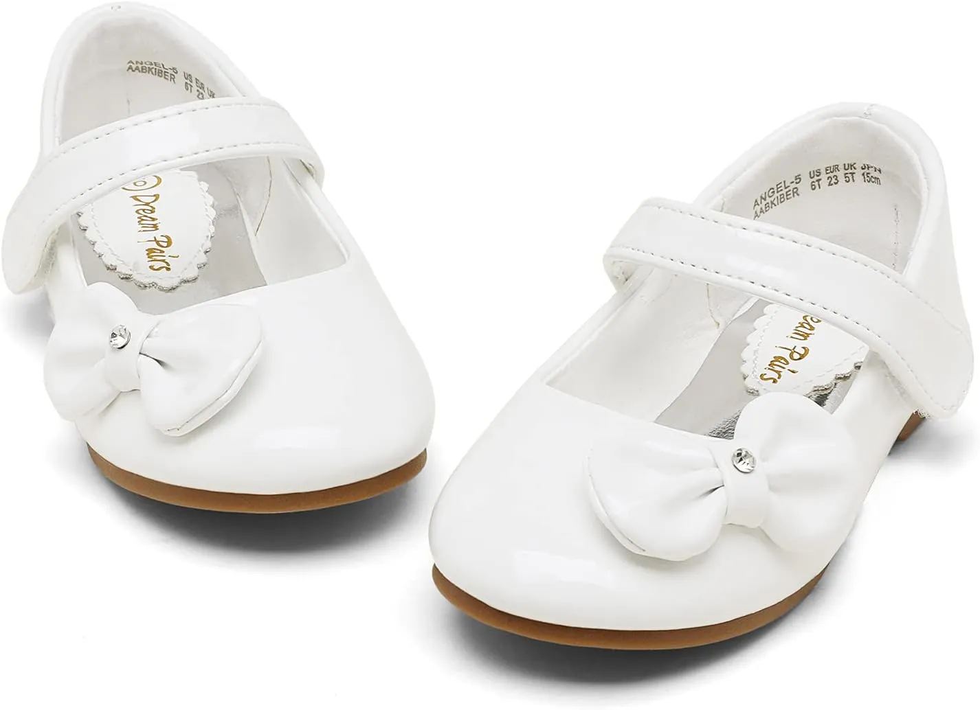 DREAM PAIRS Toddler Dress Shoes Mary Jane Flats for Girls Side Bow Ballerina Shoes