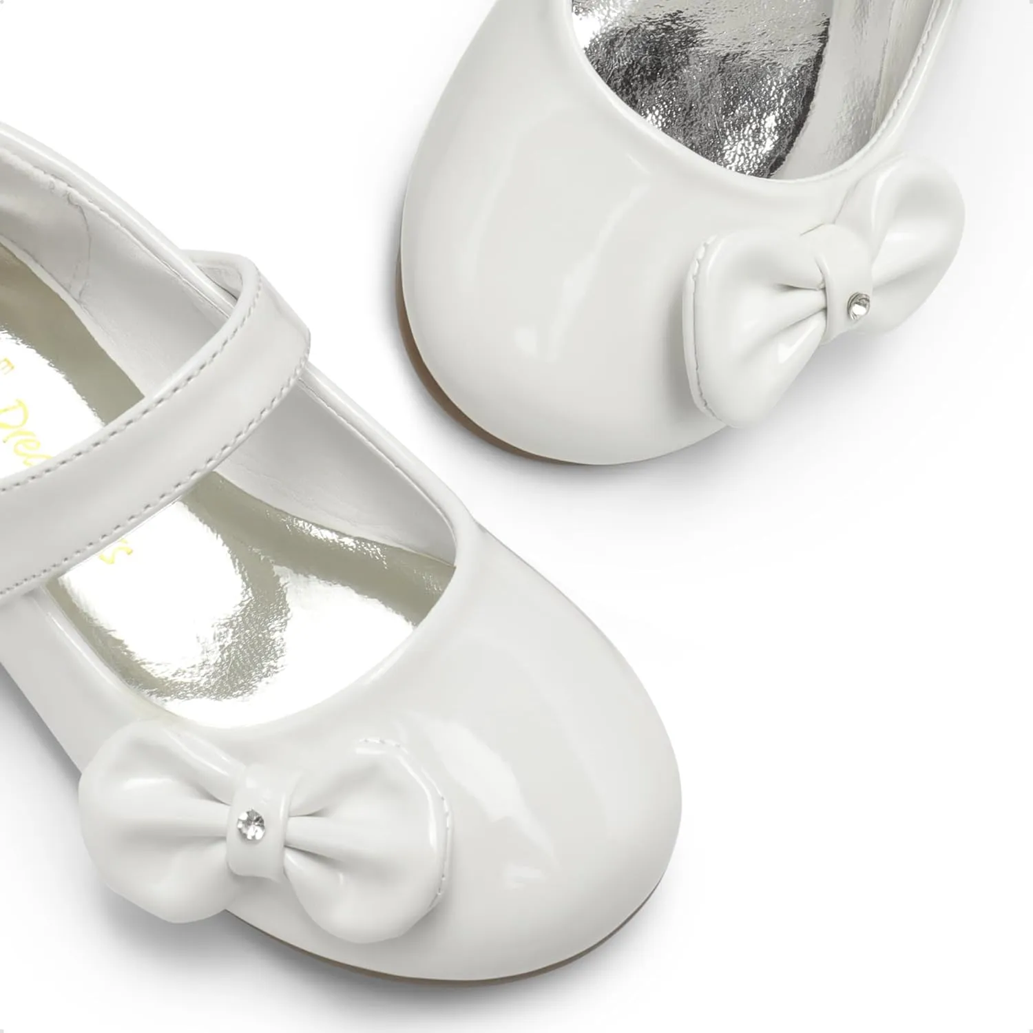 DREAM PAIRS Toddler Dress Shoes Mary Jane Flats for Girls Side Bow Ballerina Shoes