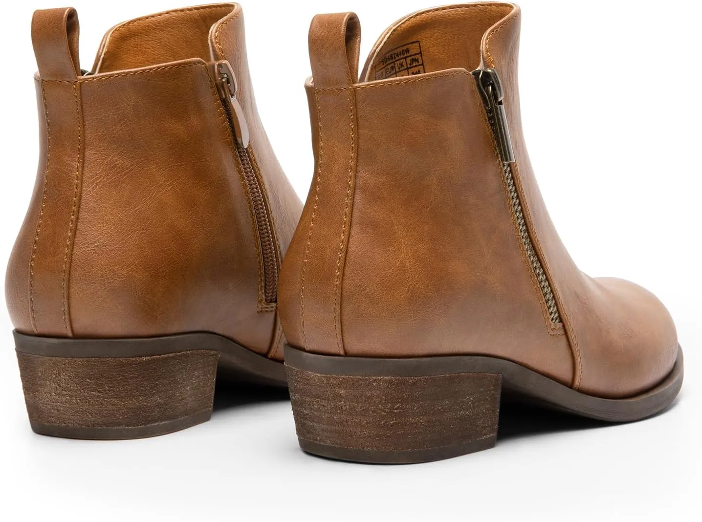 DREAM PAIRS Women's Ankle Boots Classic Low Chunky Heel Side Zipper Booties Shoes