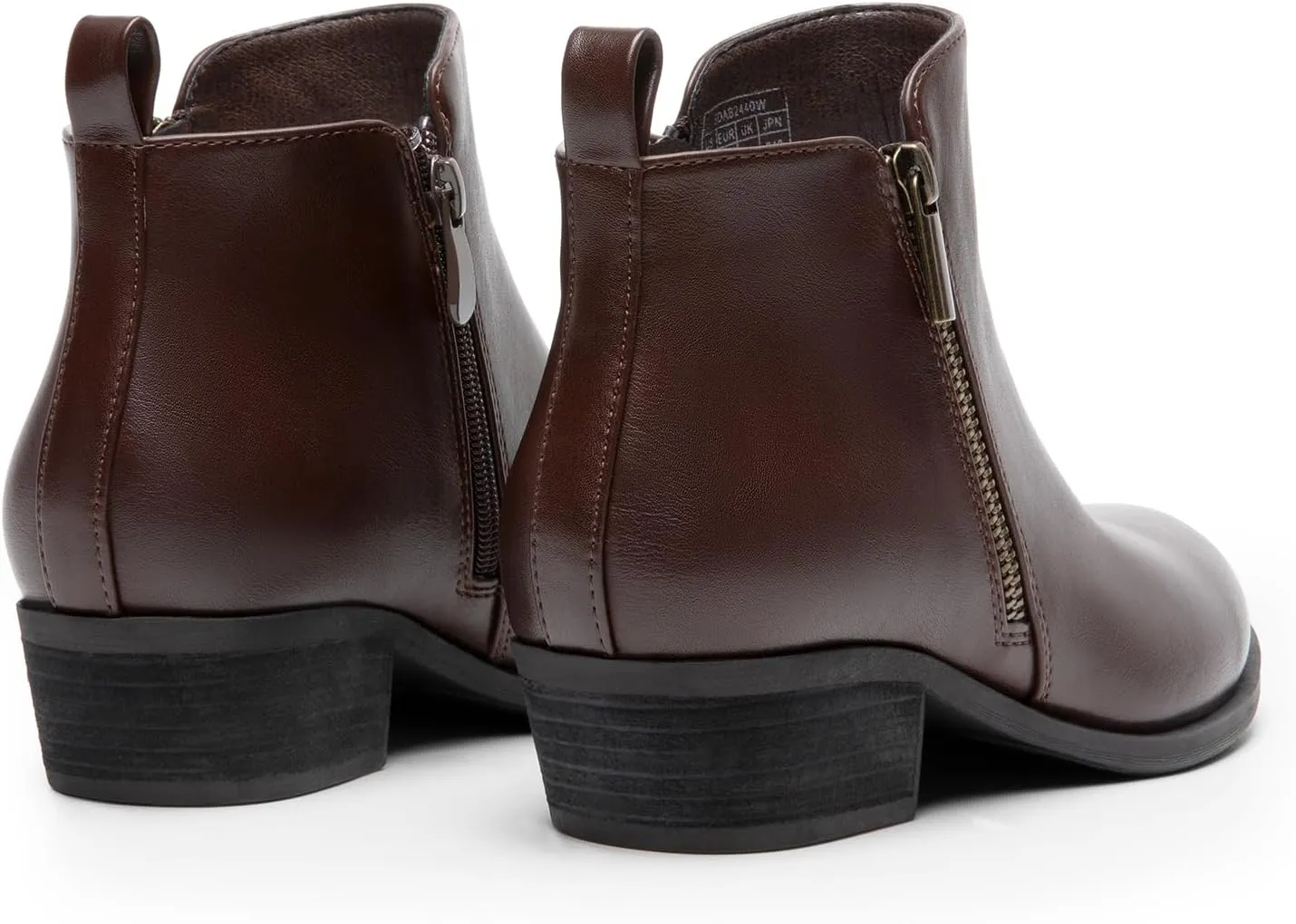 DREAM PAIRS Women's Ankle Boots Classic Low Chunky Heel Side Zipper Booties Shoes