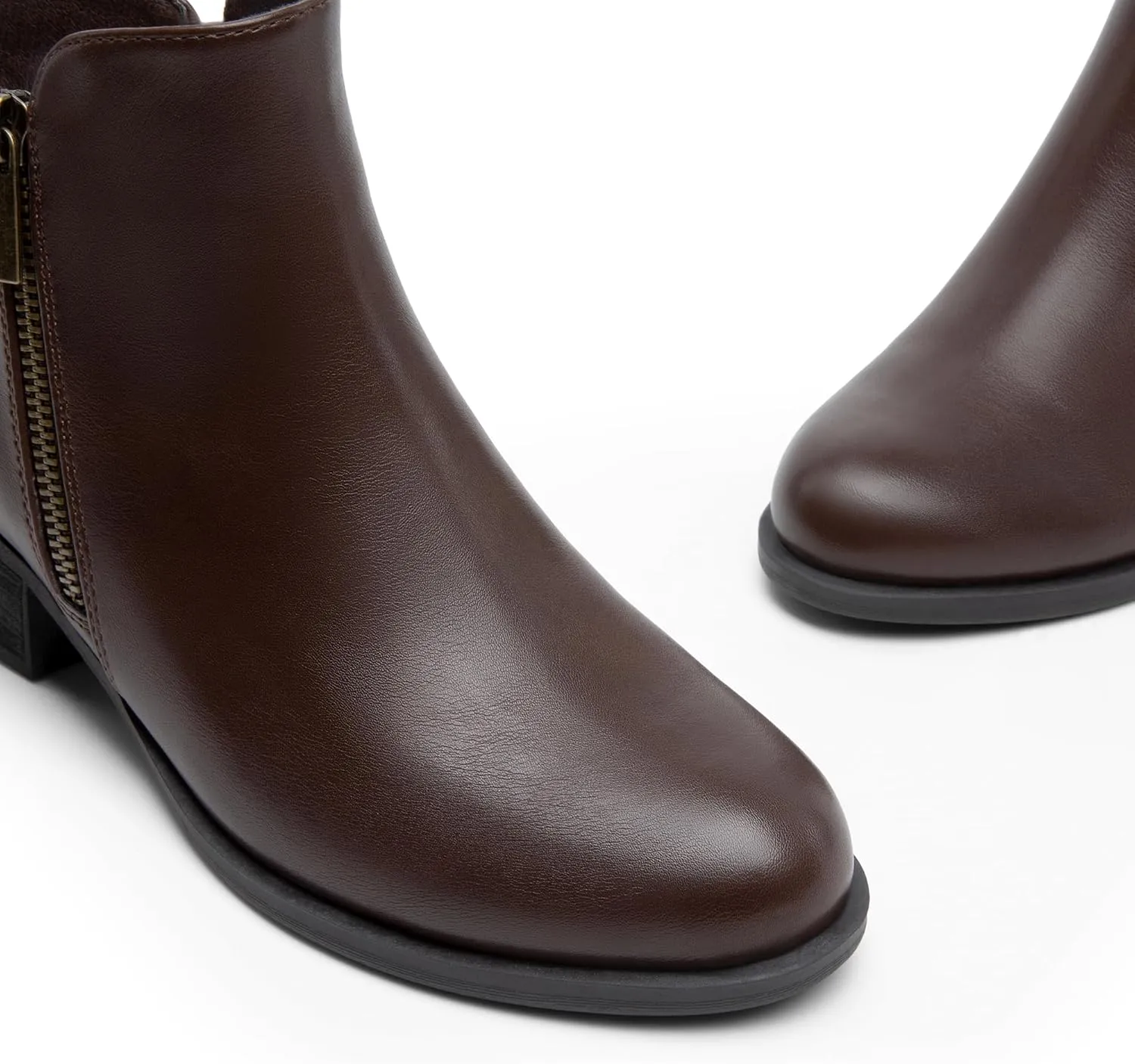 DREAM PAIRS Women's Ankle Boots Classic Low Chunky Heel Side Zipper Booties Shoes