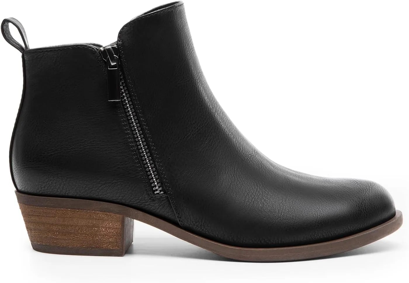 DREAM PAIRS Women's Ankle Boots Classic Low Chunky Heel Side Zipper Booties Shoes