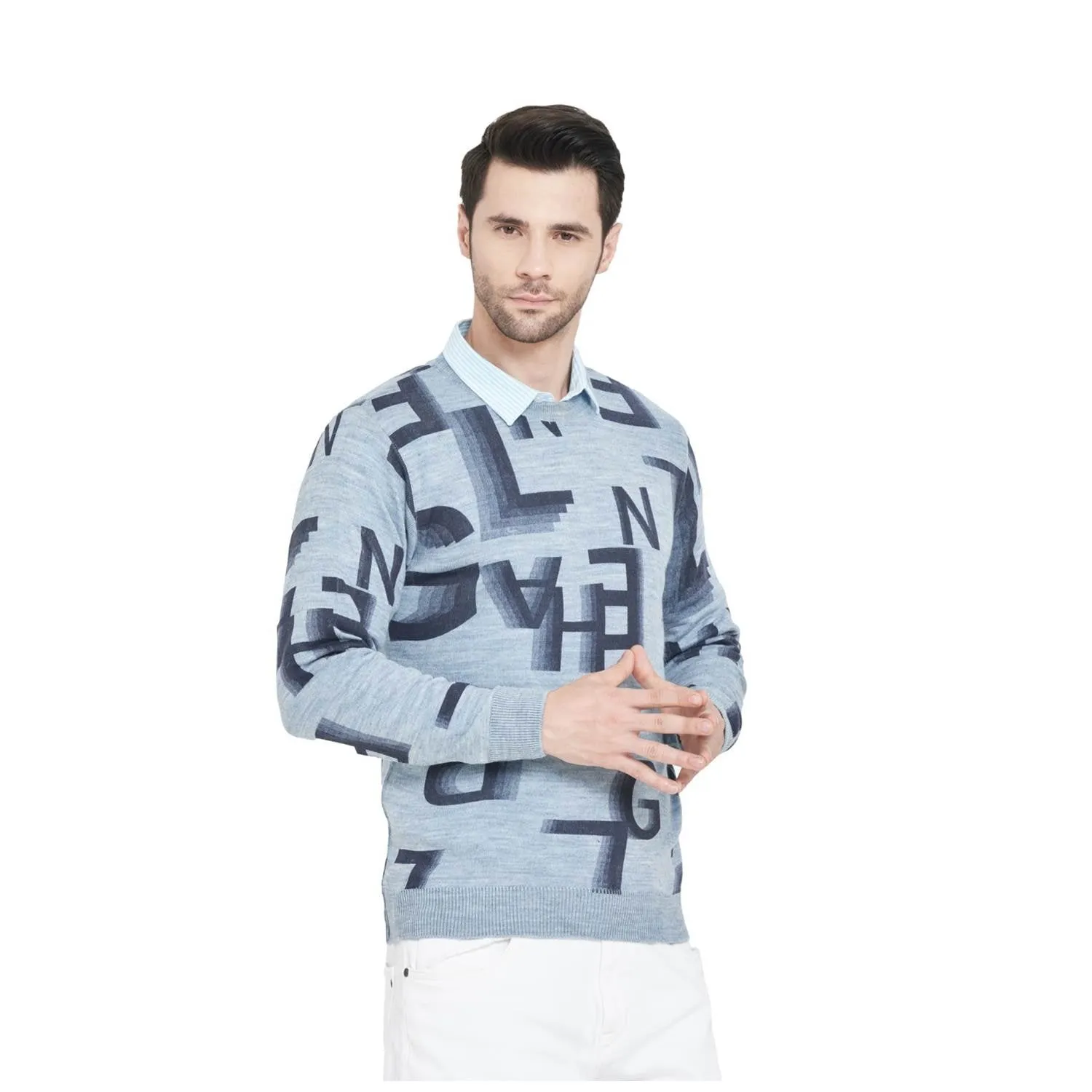 Duke Stardust Men Full Sleeve V-Neck Sweater (SDS8057)