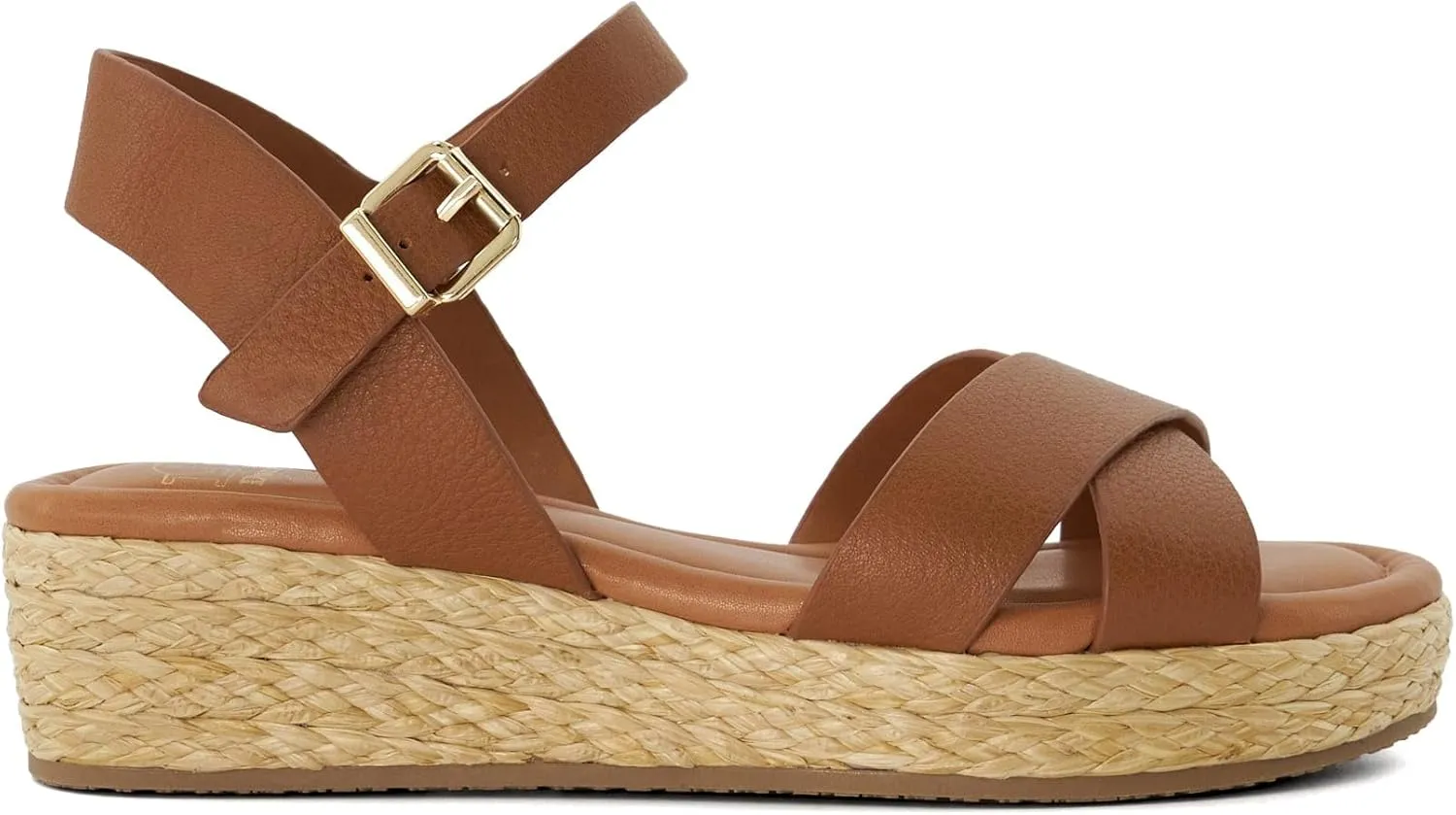 Dune London Women's Linnie Platforms-Sandals, Dark Tan, 9