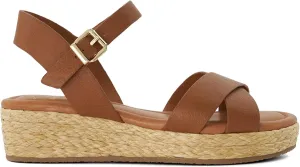 Dune London Women's Linnie Platforms-Sandals, Dark Tan, 9