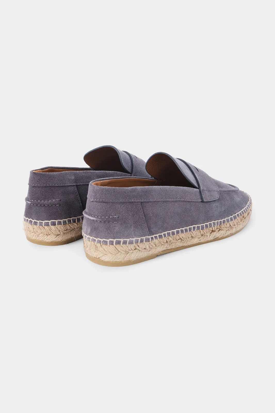 Espadrille en peau - Grise