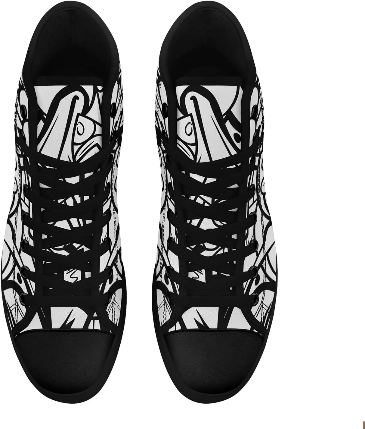 Fashion Graffiti High-Top Sneakers for Men Women Lightweight Stylish Canvas Streetwear Flat Shoes Student Breathable Footwear