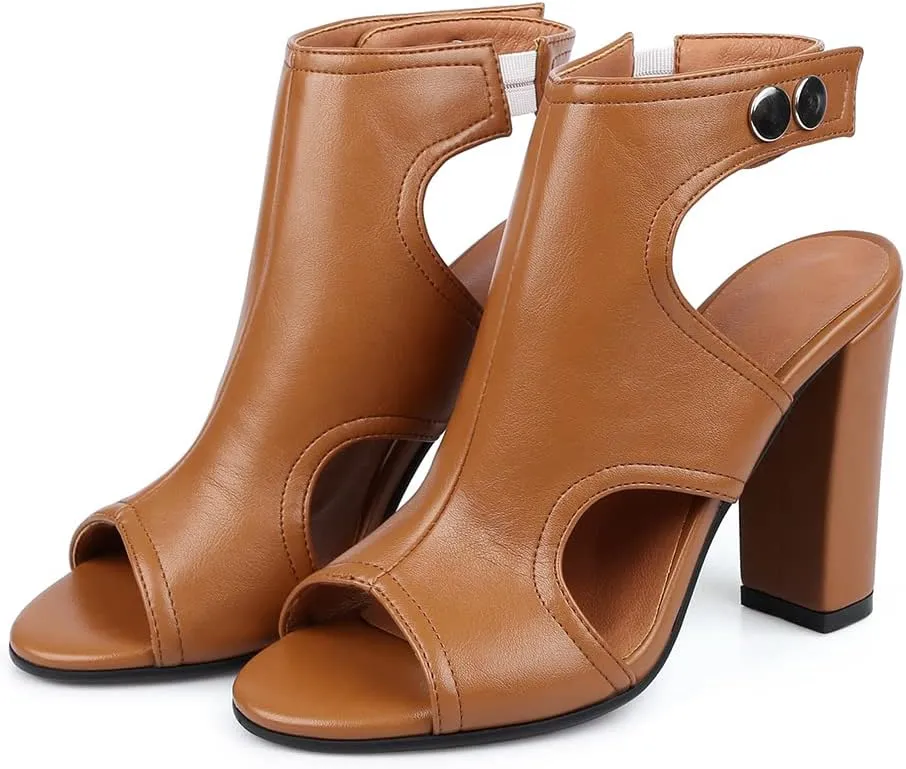 Fashion Peep Toe Booties Womens Cutout Stiletto High Heels