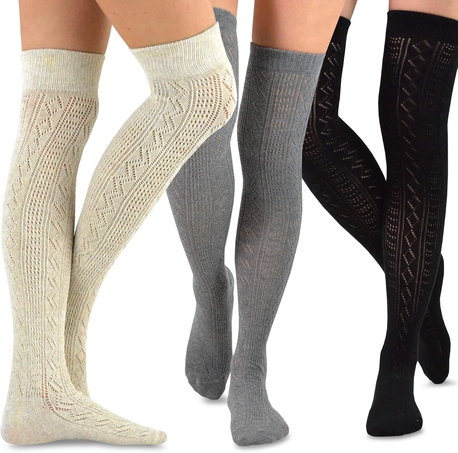 Fashionable Cotton Slouchy Boot Socks for Women and Girls: Long Thigh Highs, Over-the-Knee Highs, and Knee Highs