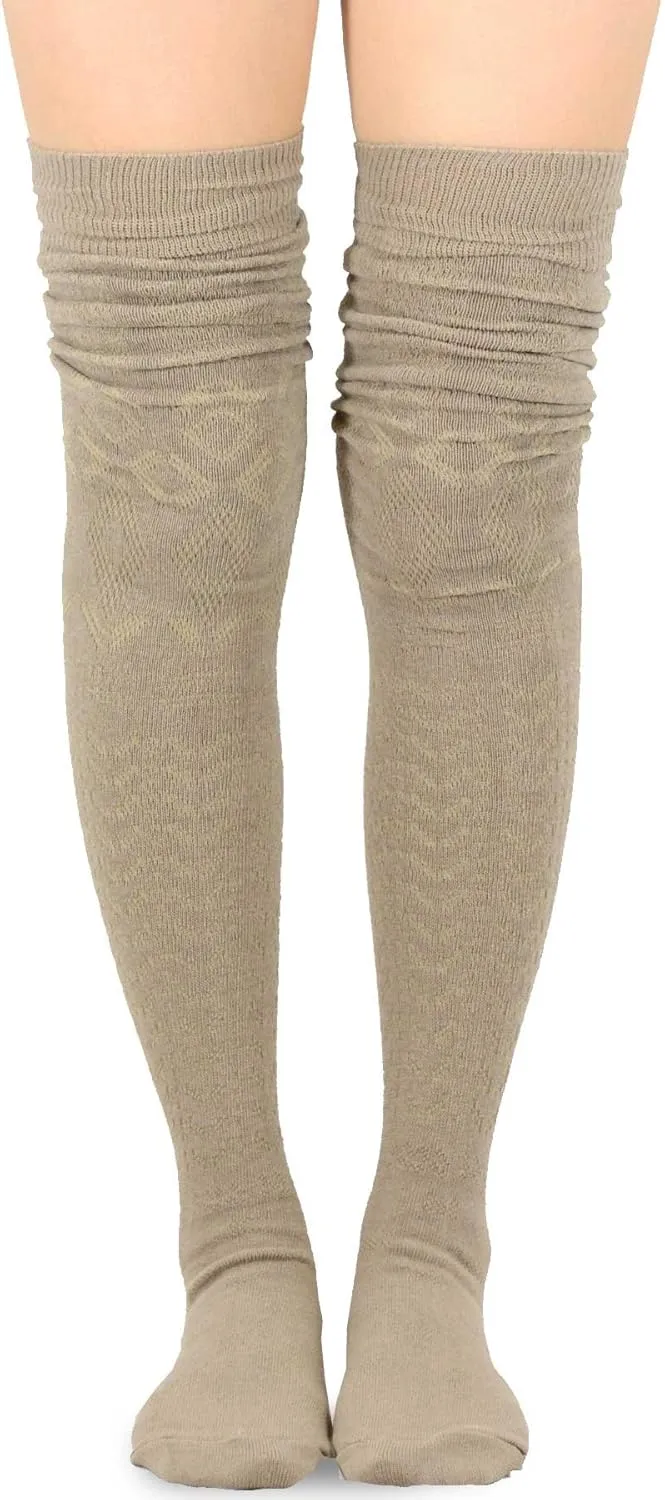 Fashionable Cotton Slouchy Boot Socks for Women and Girls: Long Thigh Highs, Over-the-Knee Highs, and Knee Highs