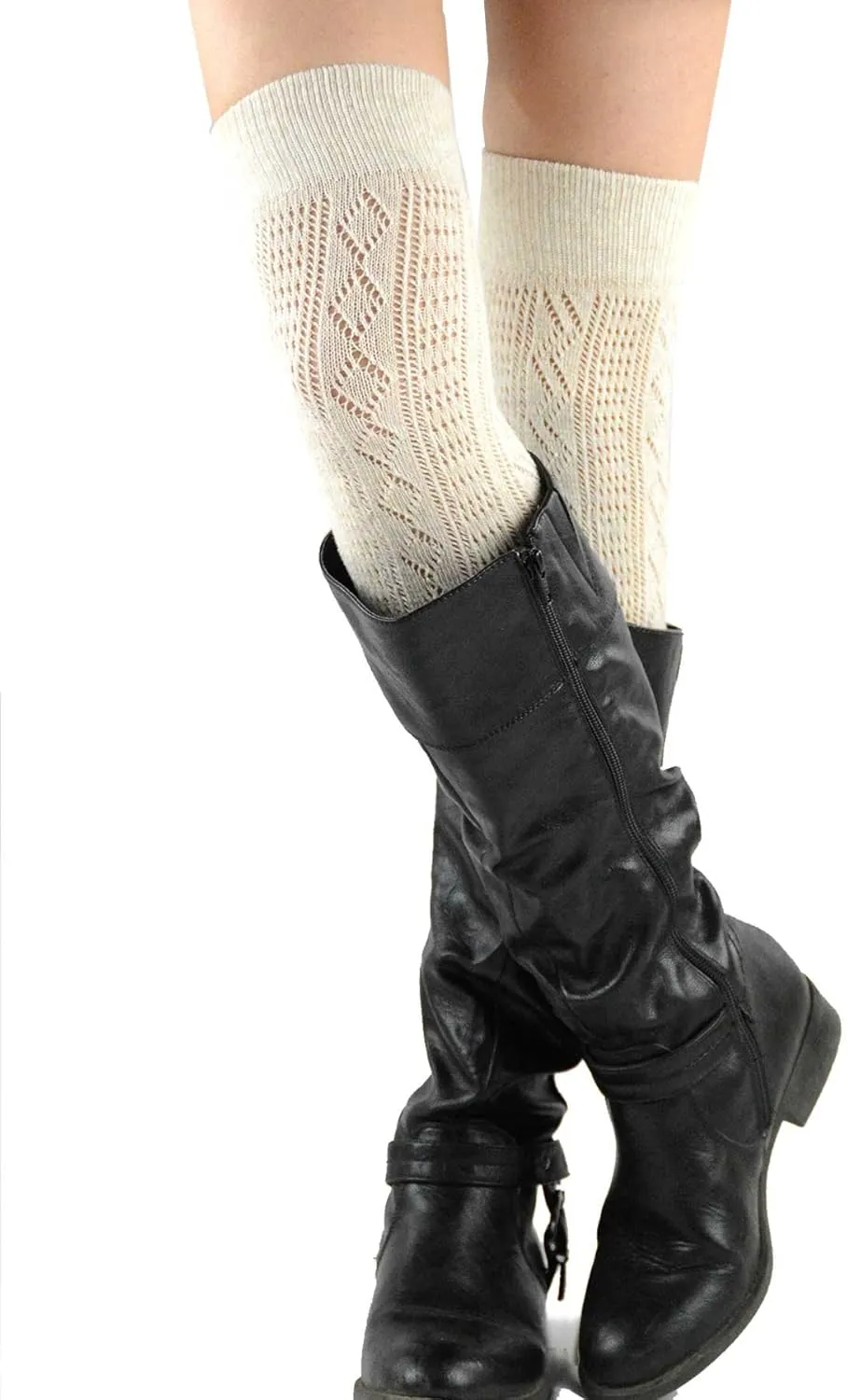 Fashionable Cotton Slouchy Boot Socks for Women and Girls: Long Thigh Highs, Over-the-Knee Highs, and Knee Highs
