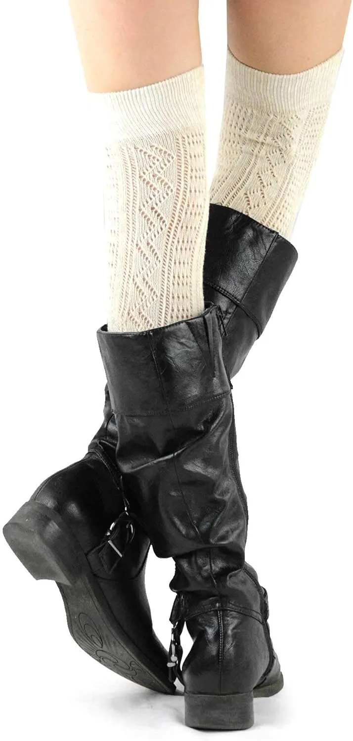 Fashionable Cotton Slouchy Boot Socks for Women and Girls: Long Thigh Highs, Over-the-Knee Highs, and Knee Highs