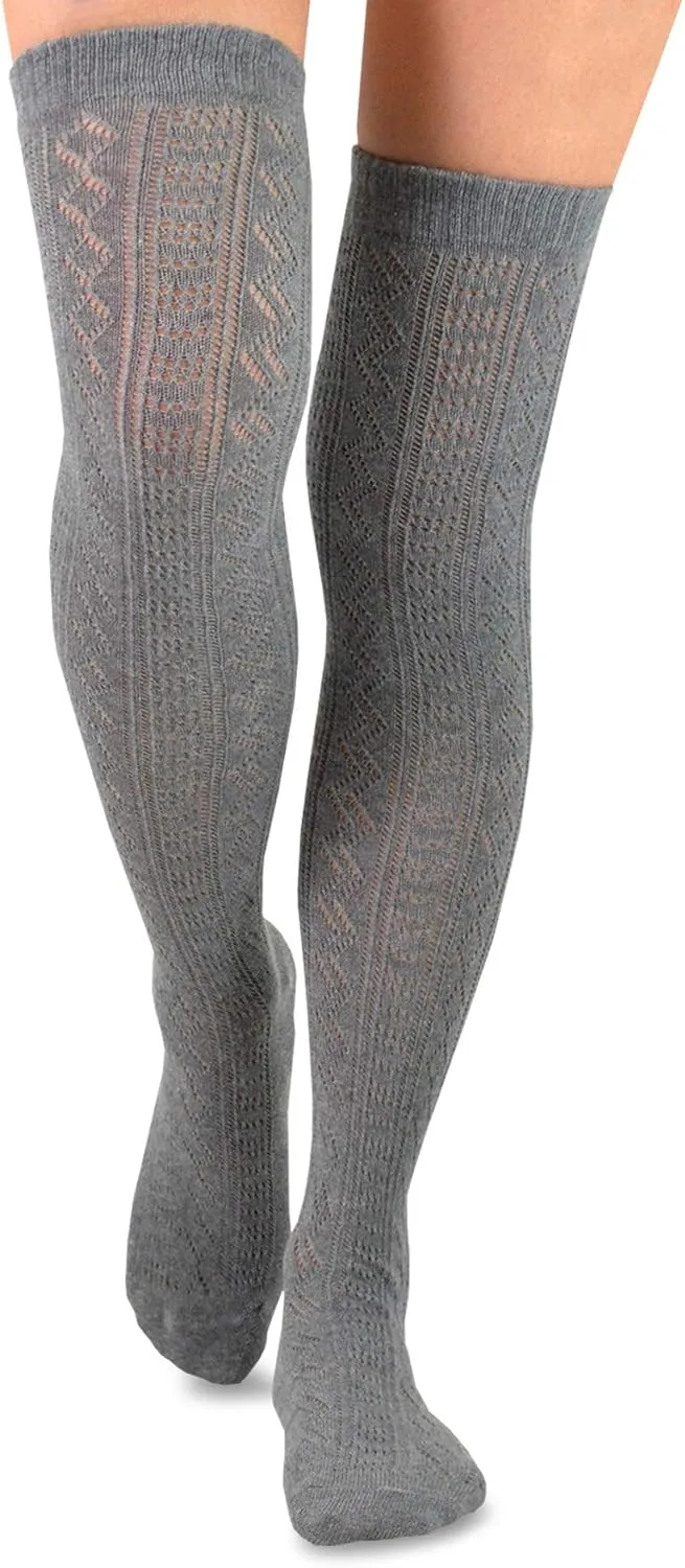 Fashionable Cotton Slouchy Boot Socks for Women and Girls: Long Thigh Highs, Over-the-Knee Highs, and Knee Highs