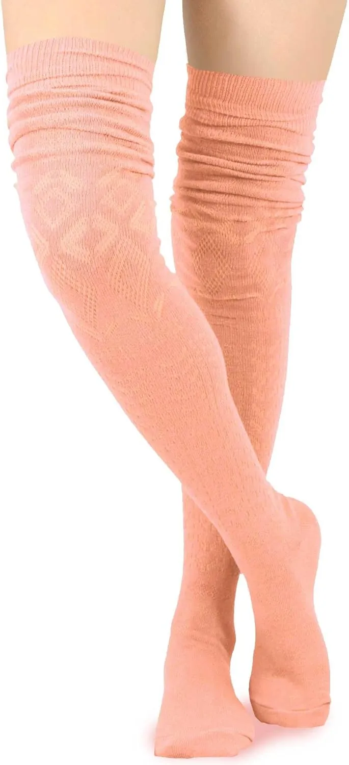 Fashionable Cotton Slouchy Boot Socks for Women and Girls: Long Thigh Highs, Over-the-Knee Highs, and Knee Highs