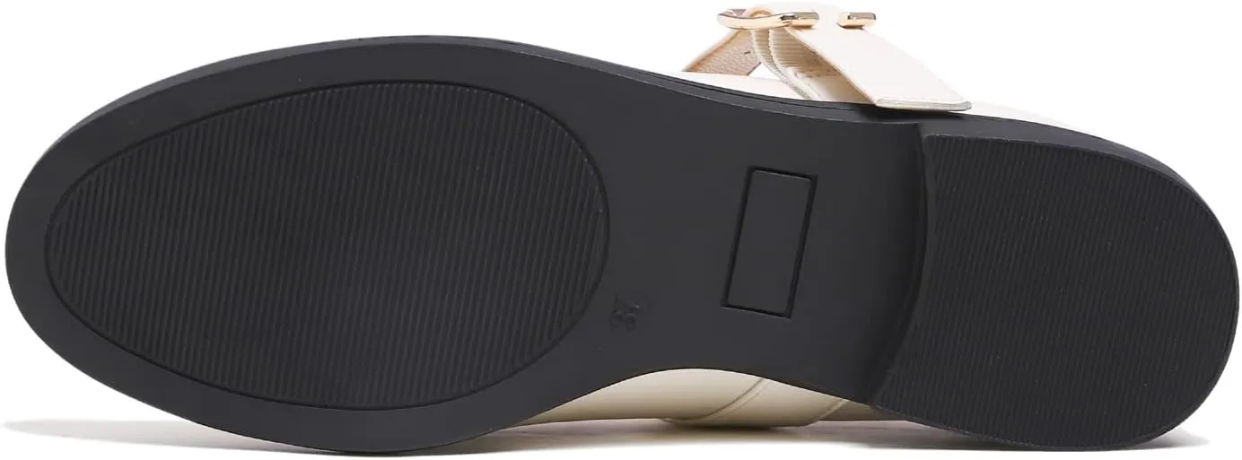 FEVERSOLE Women's Fashion Dress Comfort Low Heel Office Penny Loafer Flats
