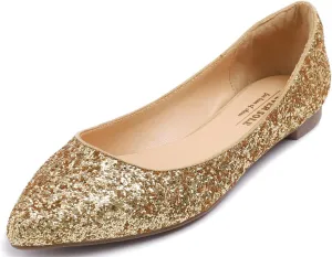 FEVERSOLE Women's Macaroon Colorful Memory Foam Cushion Insock Patent Ballet Flat