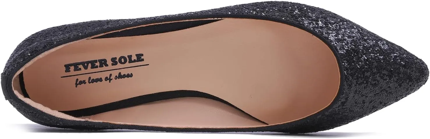 FEVERSOLE Women's Macaroon Colorful Memory Foam Cushion Insock Patent Ballet Flat