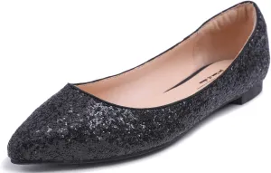 FEVERSOLE Women's Macaroon Colorful Memory Foam Cushion Insock Patent Ballet Flat