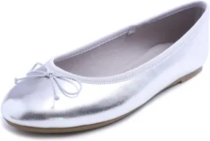 FEVERSOLE Women's Macaroon Colorful Memory Foam Cushion Insock Patent Ballet Flat