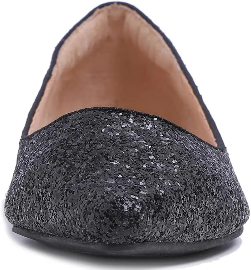 FEVERSOLE Women's Macaroon Colorful Memory Foam Cushion Insock Patent Ballet Flat
