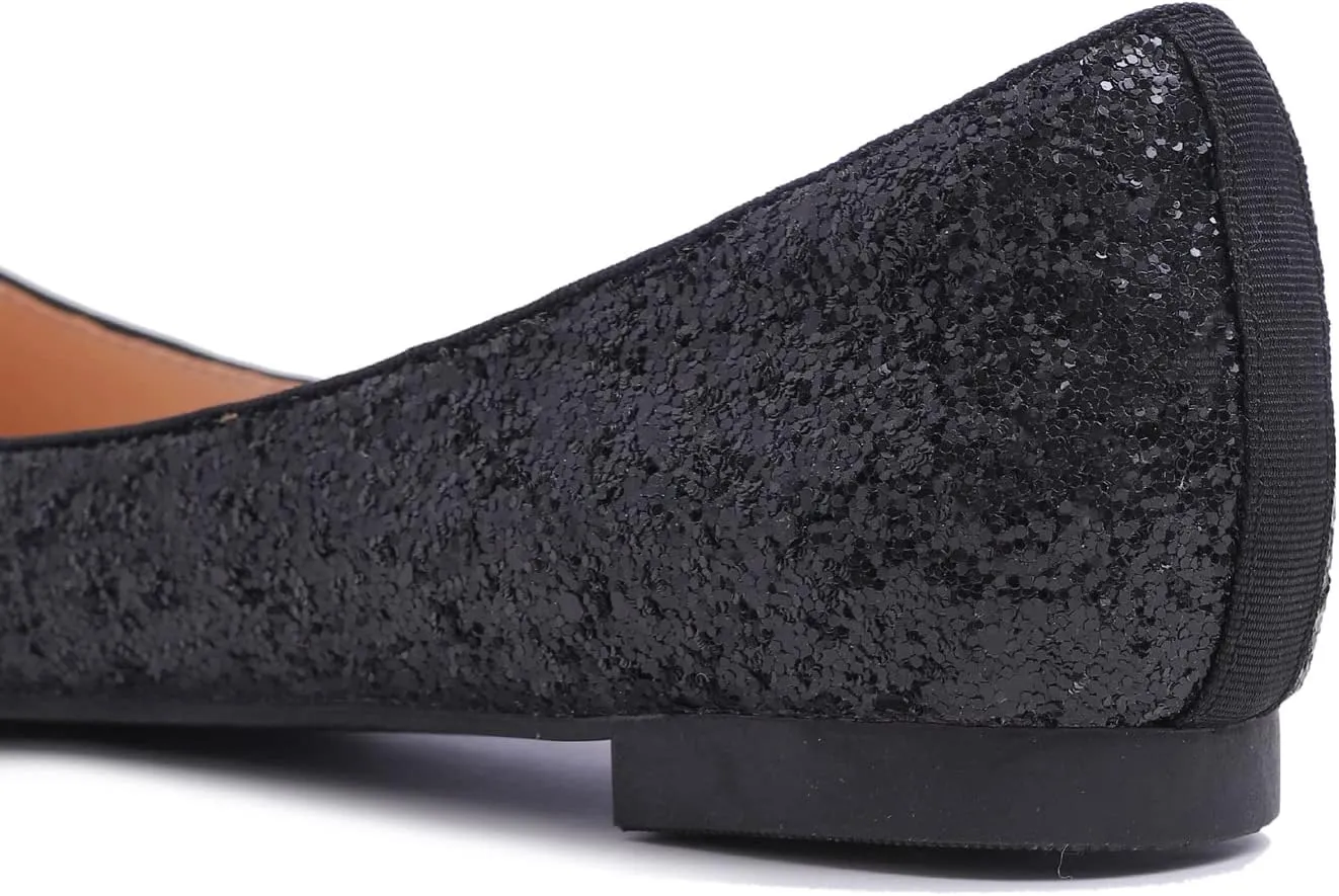 FEVERSOLE Women's Macaroon Colorful Memory Foam Cushion Insock Patent Ballet Flat