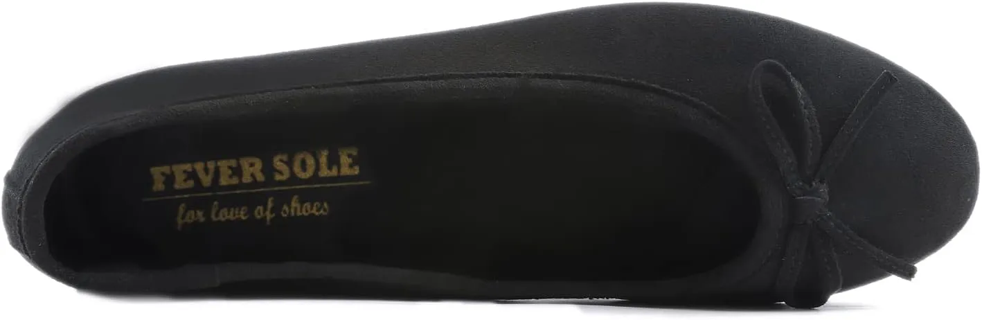 FEVERSOLE Women's Ultra Soft Colorful Memory Foam Cushioned Faux Suede Home Ballet Flats