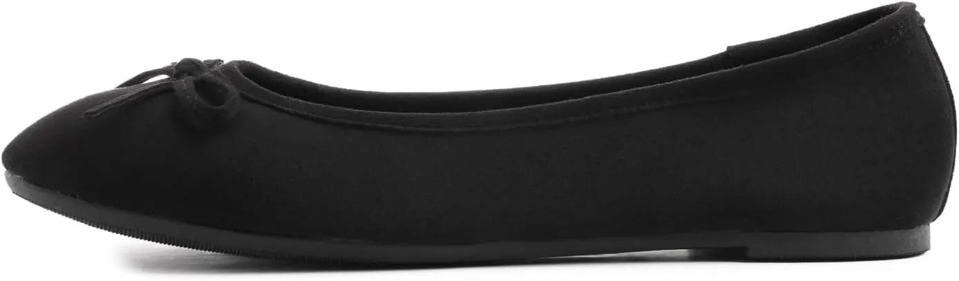 FEVERSOLE Women's Ultra Soft Colorful Memory Foam Cushioned Faux Suede Home Ballet Flats