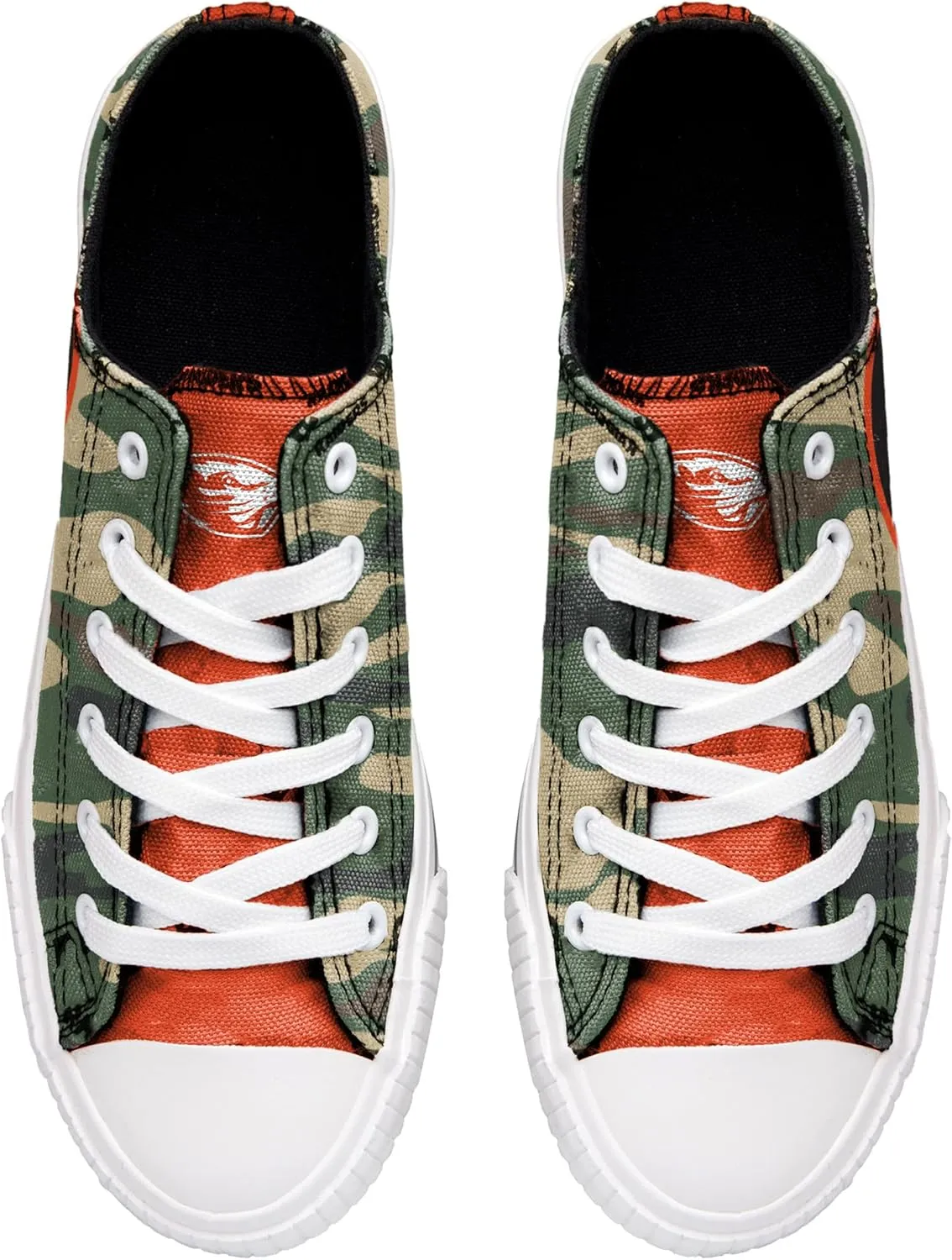 FOCO NCAA Womens NCAA College Team Logo Fashion Low Top Canvas Sneakers Shoes