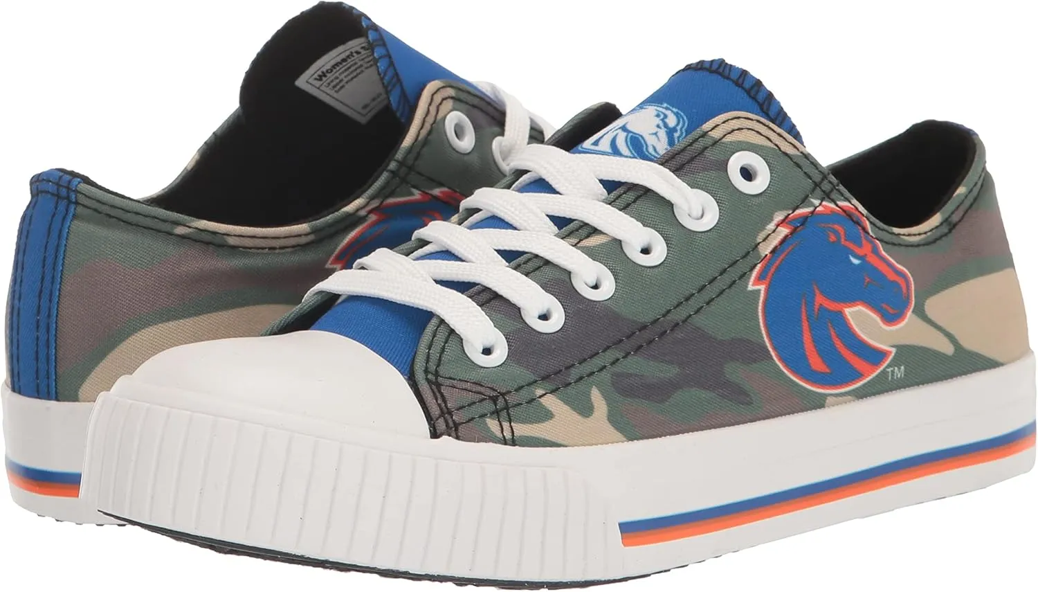FOCO Women's NCAA College Team Logo Fashion Low Top Canvas Sneakers Shoes