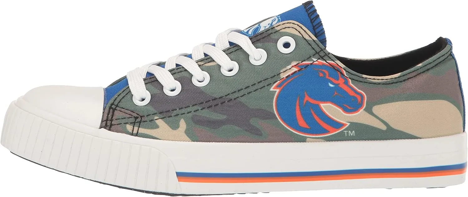FOCO Women's NCAA College Team Logo Fashion Low Top Canvas Sneakers Shoes