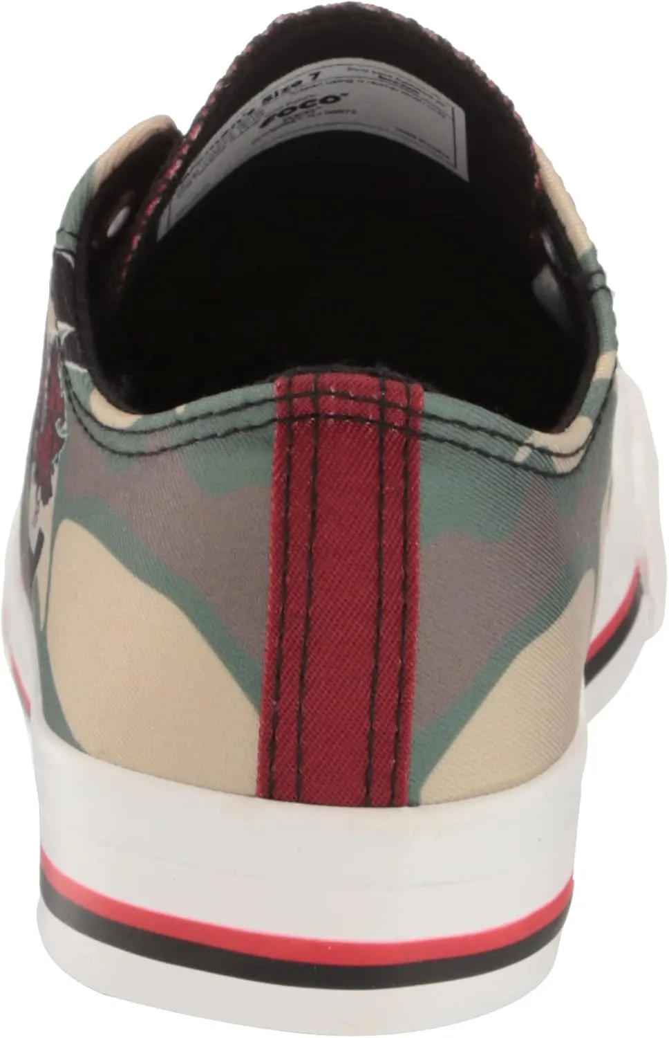 FOCO Women's NCAA College Team Logo Fashion Low Top Canvas Sneakers Shoes