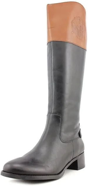 Franco Sarto Chipper Women's Riding Boot (Black/Banana Bread, 8)