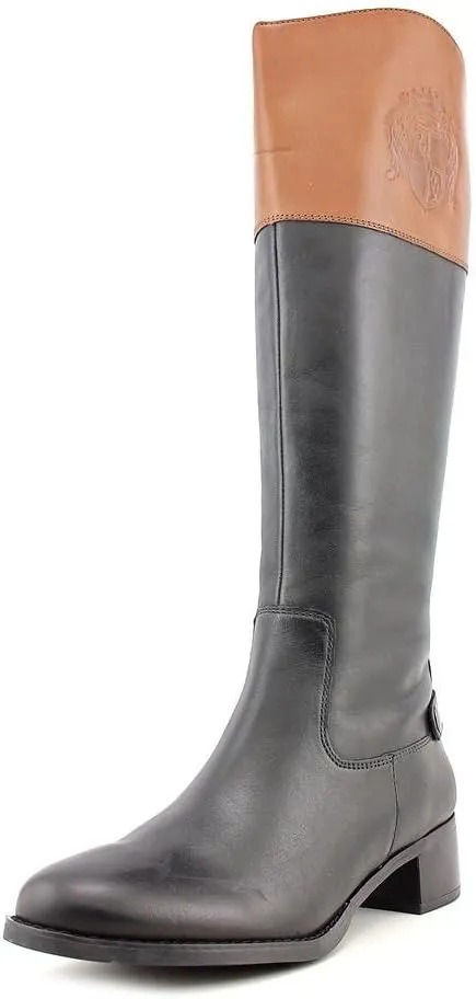 Franco Sarto Chipper Women's Riding Boot (Black/Banana Bread, 8)