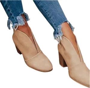 Gibobby Women's Orange Wedge Heel Ankle Boots Size 10-12, Casual Dressy Fashion Cowboy Style, Waterproof, Suede, Rhinestones, Sunflower Boots