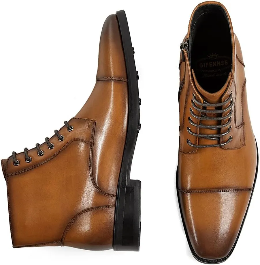 GIFENNSE Mens Dress Boots Formal Chelsea Boots for Men