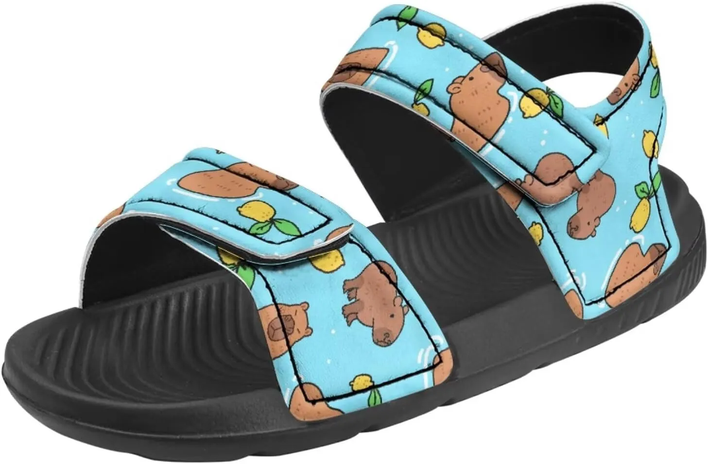 Girls Capybara Sandals Fashion Athletic Summer Sport Sandals Adjustable for Kids Toddler Cute Beach Water Shoes