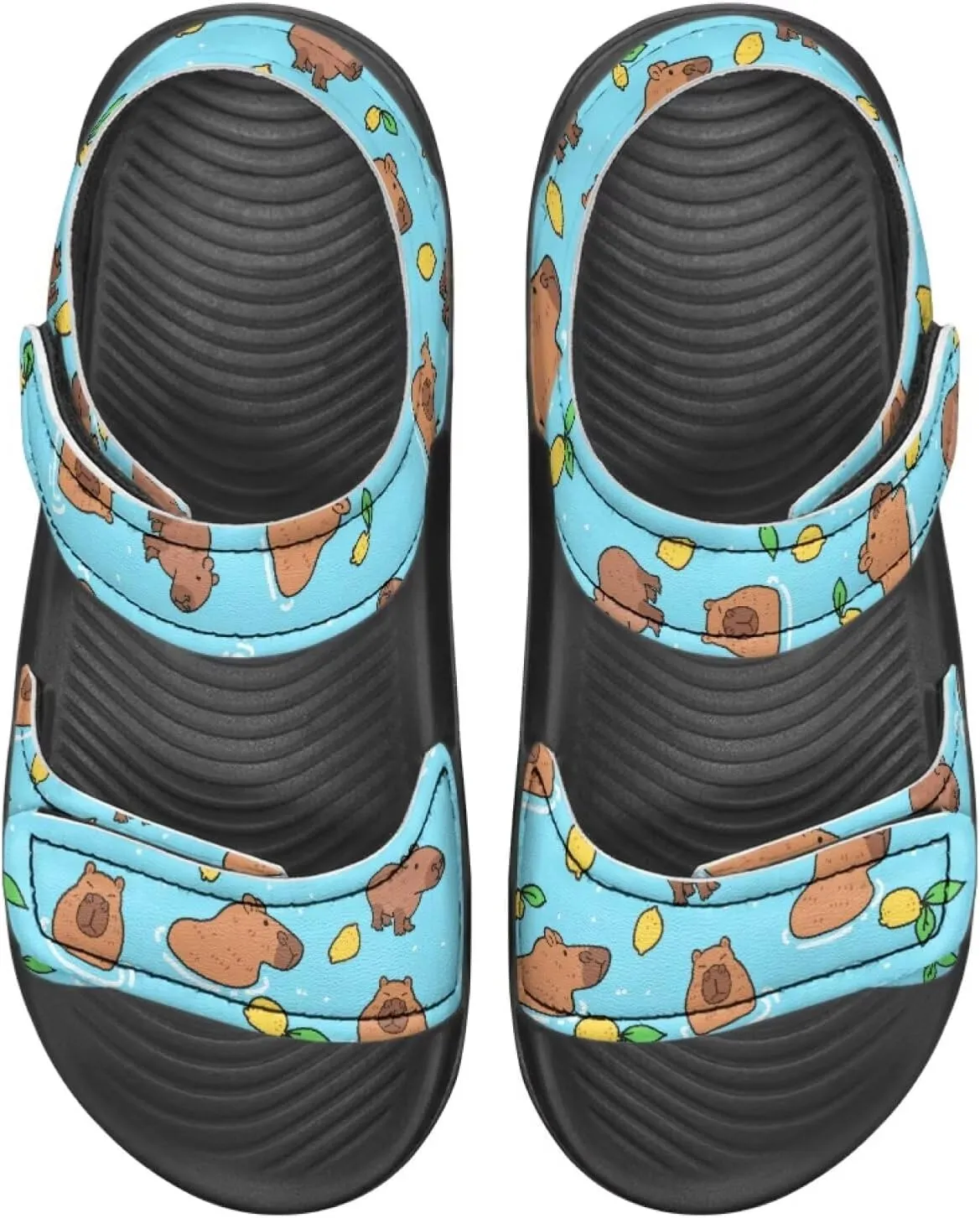 Girls Capybara Sandals Fashion Athletic Summer Sport Sandals Adjustable for Kids Toddler Cute Beach Water Shoes