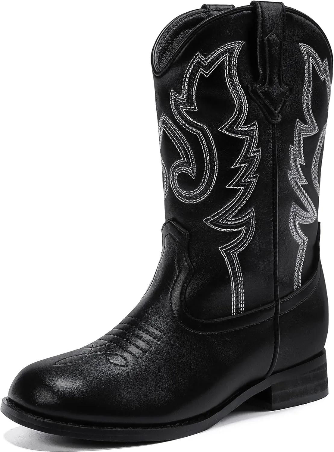 Girls Cowgirl Boots Unisex-Child Mid Calf Glitter Toddler Cowboy Boot Little Big Kids Western Riding Shoes