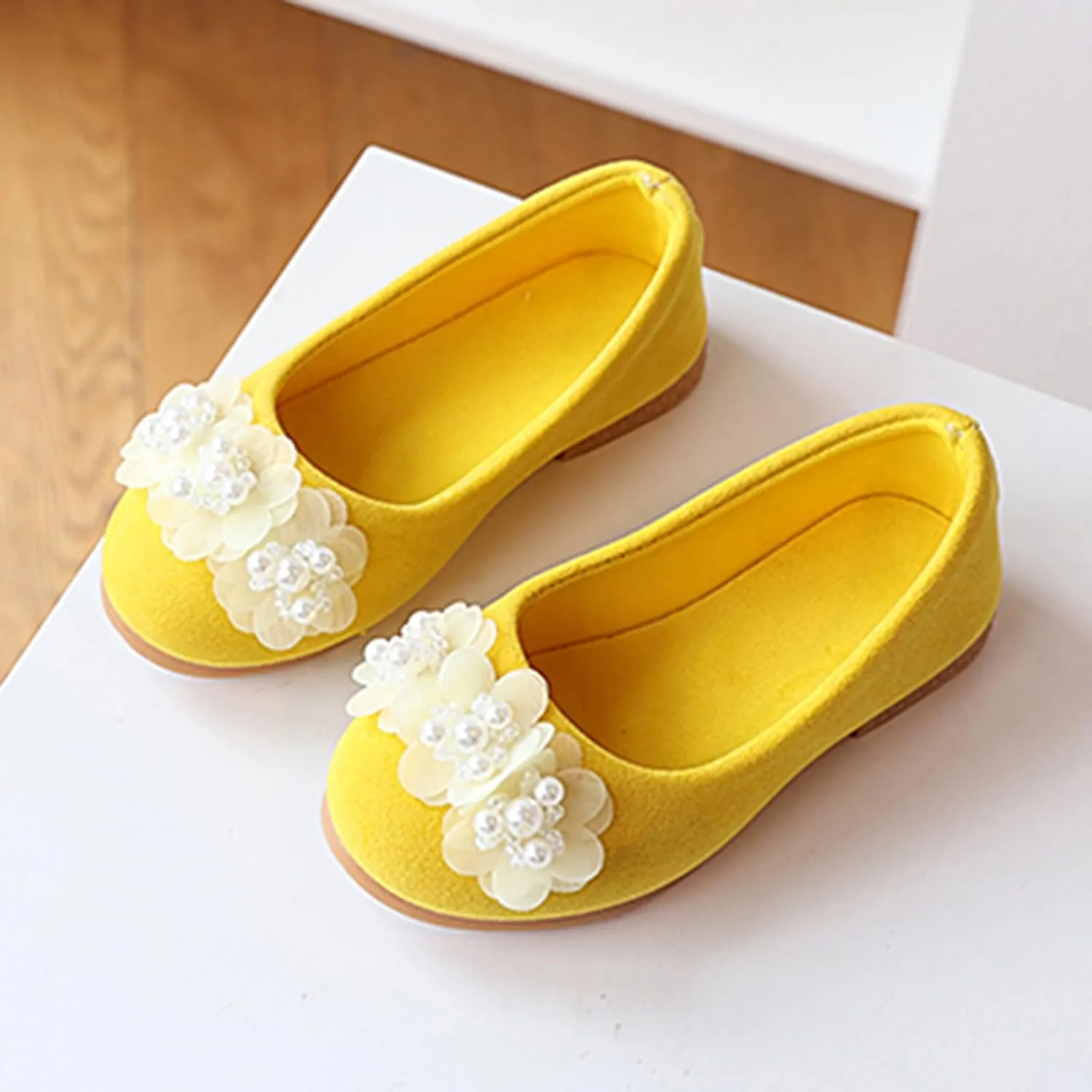 Girls Dress Shoes Girls Baby Shoes Pearl Flower Sandals Dancing Infant Pearl Bling Single Kids Kids Closed Toe Water Sandal