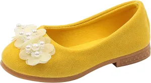 Girls Dress Shoes Girls Baby Shoes Pearl Flower Sandals Dancing Infant Pearl Bling Single Kids Kids Closed Toe Water Sandal
