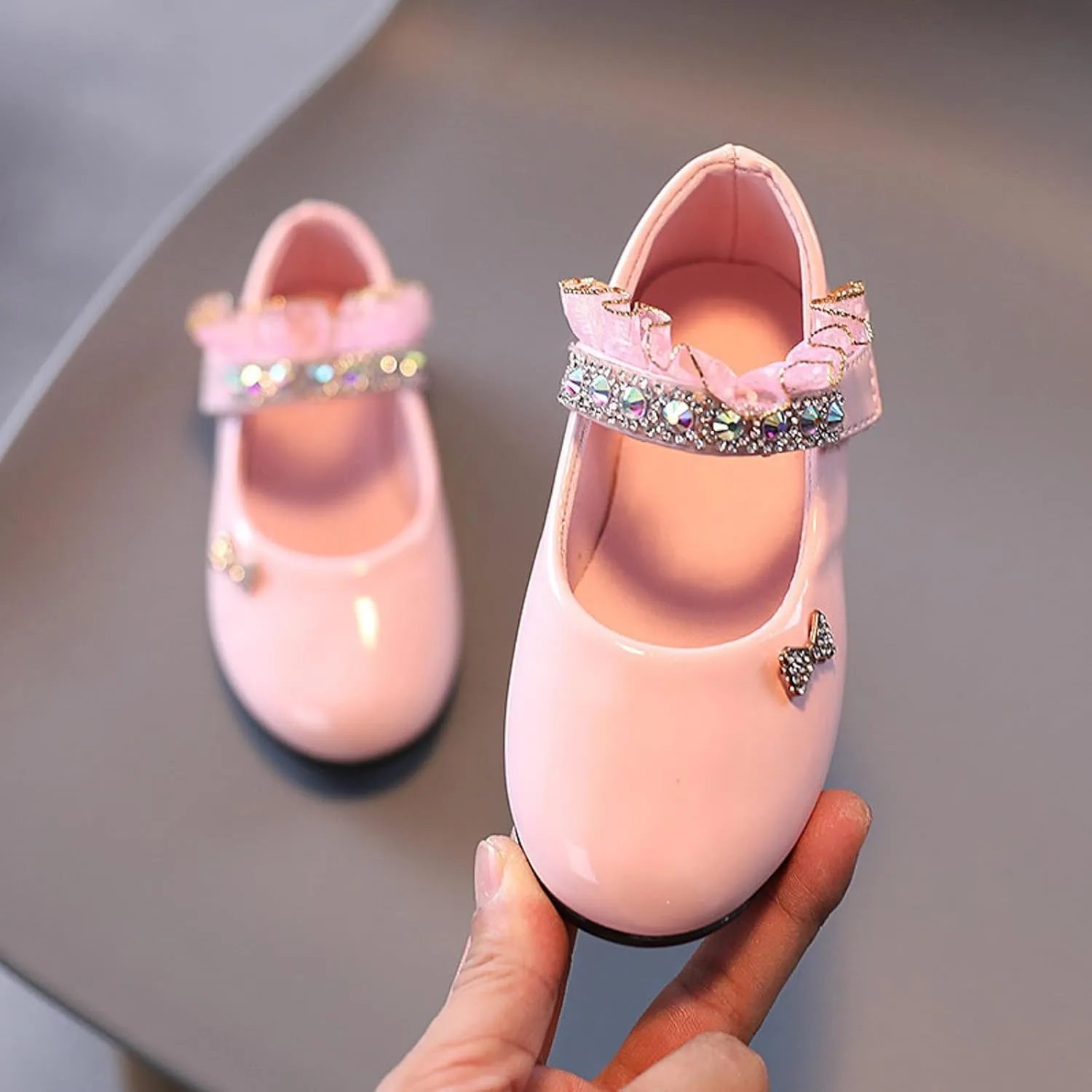 Girls Sandals Open Toe Girls Leather Shoes Spring And Fall Soft Bottom Shoes Foreign Students Small Leather Dance Fashion Flat Bottom Lightweight Open Toe Beach Holiday Sandals
