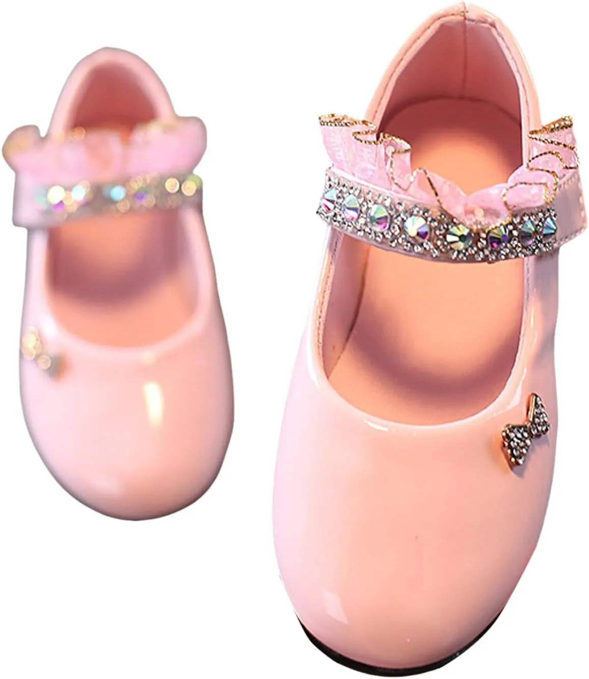 Girls Sandals Open Toe Girls Leather Shoes Spring And Fall Soft Bottom Shoes Foreign Students Small Leather Dance Fashion Flat Bottom Lightweight Open Toe Beach Holiday Sandals