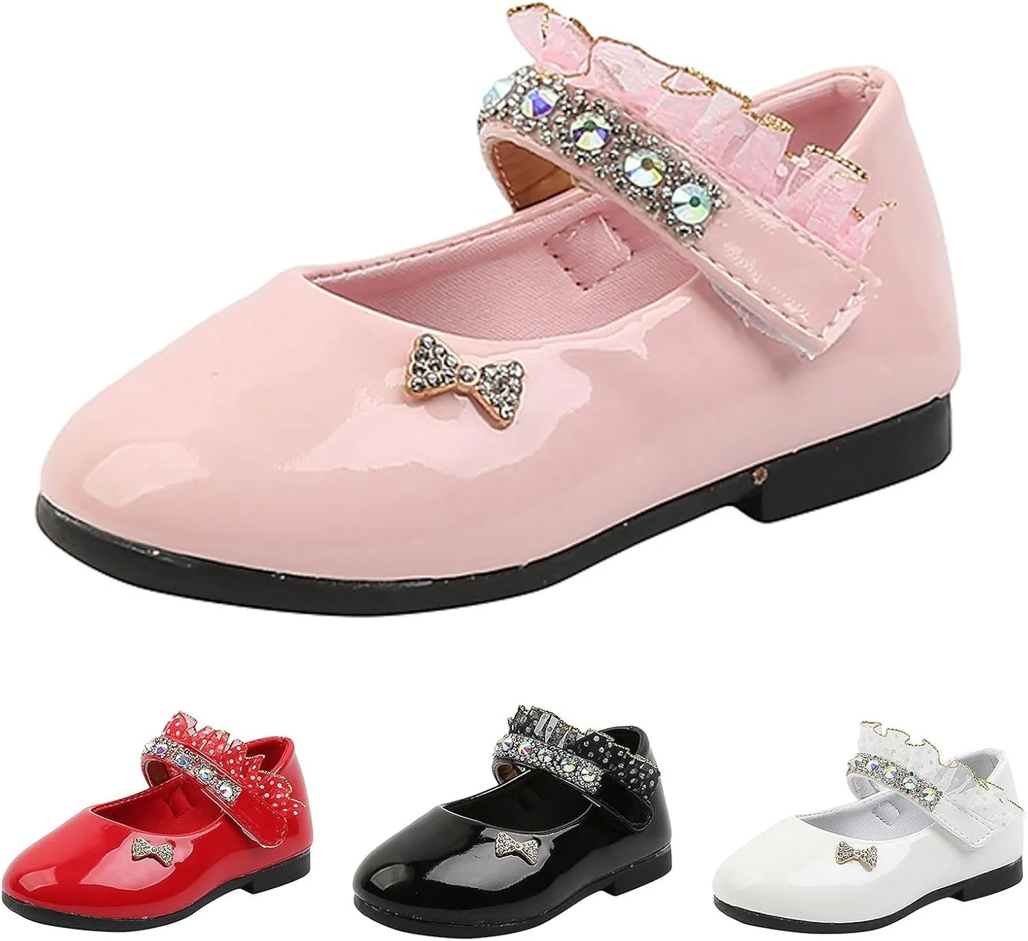 Girls Sandals Open Toe Girls Leather Shoes Spring And Fall Soft Bottom Shoes Foreign Students Small Leather Dance Fashion Flat Bottom Lightweight Open Toe Beach Holiday Sandals