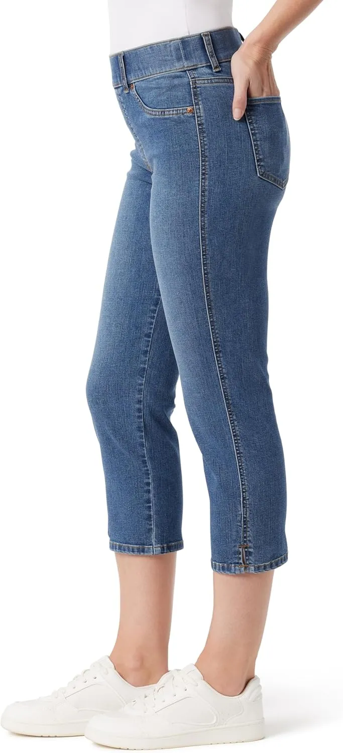 Gloria Vanderbilt Women's Shape Effect Pull on High Rise Straight Leg Capri Standard