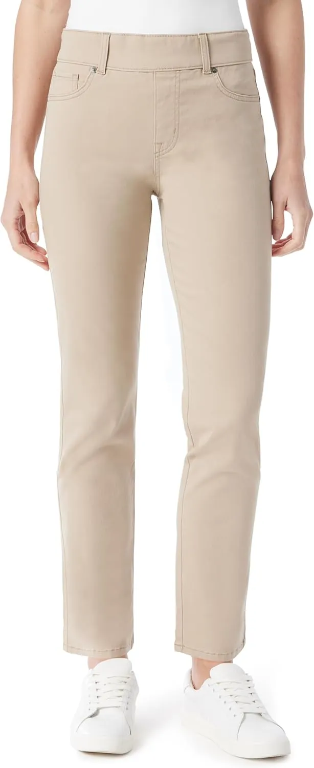 Gloria Vanderbilt Women's Shape Effect Pull on High Rise Straight Leg Jean Standard