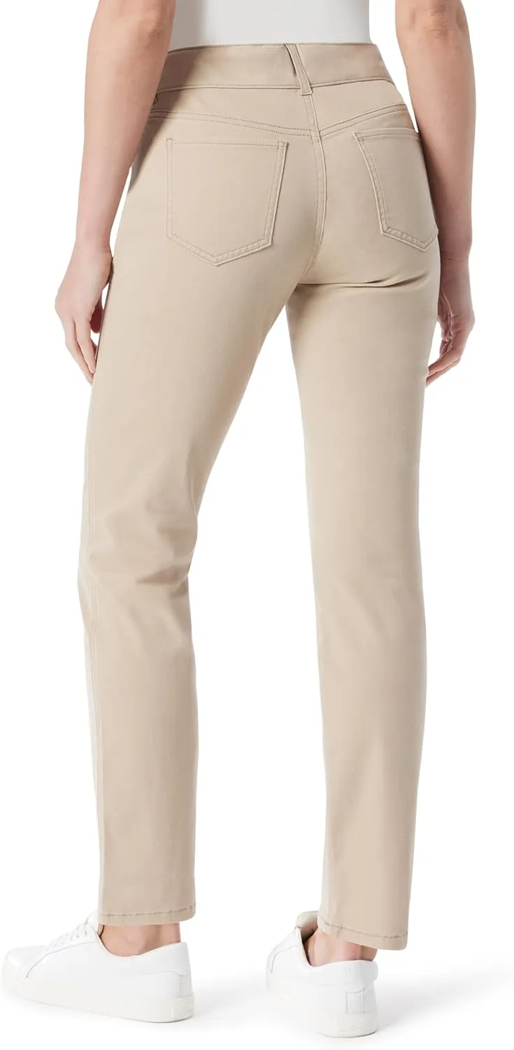 Gloria Vanderbilt Women's Shape Effect Pull on High Rise Straight Leg Jean Standard