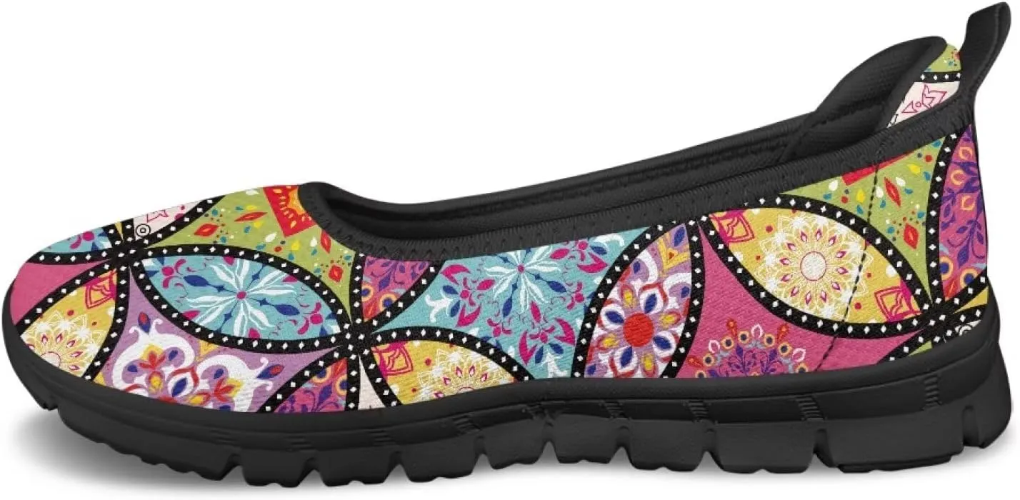 GOSTONG Slip-on Flats Shoes for Women Comfort Non Slip Walking Shoes Round Toe Loafers Outdoor Sneakers Black Sole Size 6-11