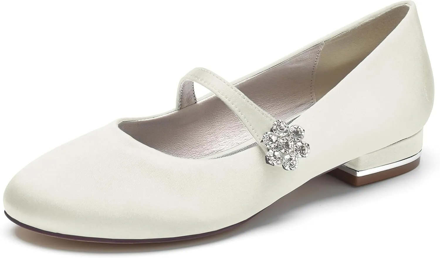 Hanfike Formal Flats for Women Girl Mary Jane Bridal Wedding Shoes Slip-on Evening Pumps JY249