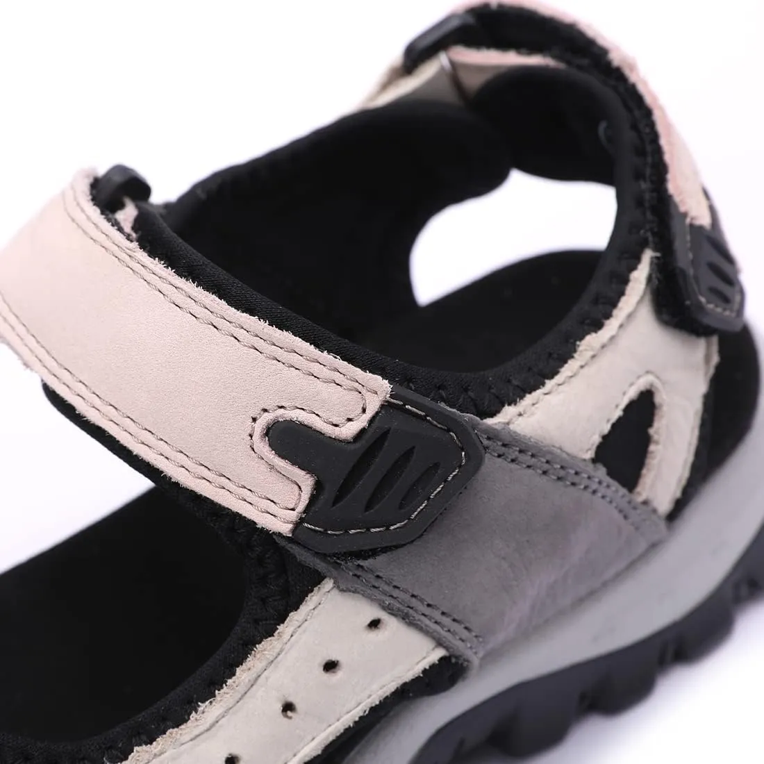 Harssidanzar Women's Leather Sandals Outdoor Sandals Hiking Sandals Casual Walking Sandals Strap Adjustable Beach Sandals For Women SL256US