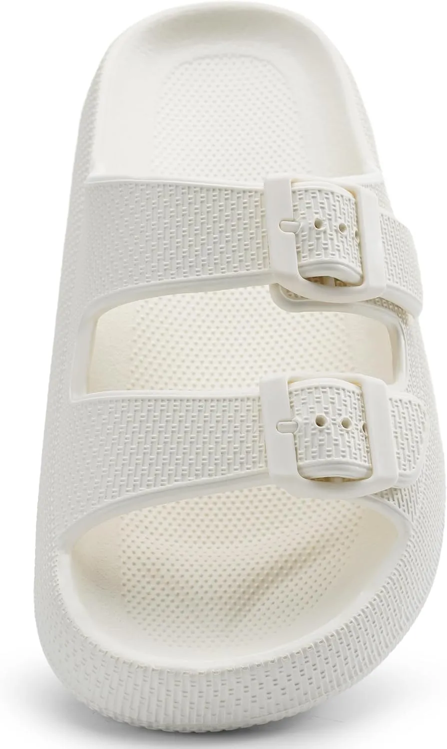 Harvest Land Sandals for Women Double Buckle Adjustable Slides EVA Thick Sole Slippers
